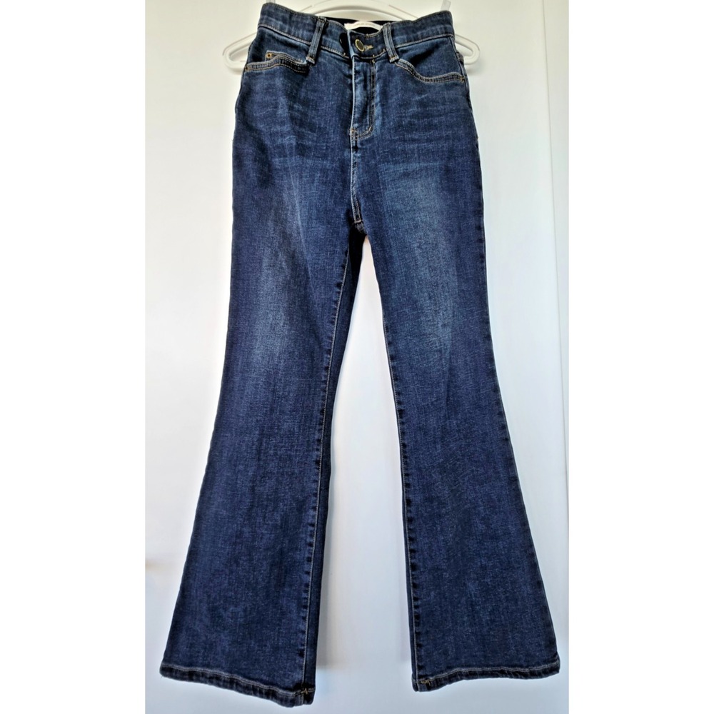 Howluk Denim Jeans Women's S Dark Wash Flared Highrise Y2K Whimsy Festive Boho